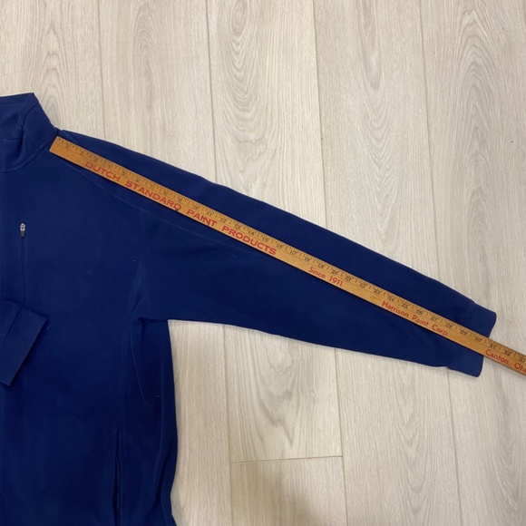 LL Bean Full Zip Fleece Jacket Mens Tall Large Lightweight Pockets Blue - Picture 5 of 9
